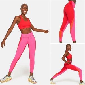 OUTDOOR VOICES TechSweat 7/8 Zoom Leggings Pink Red Women's